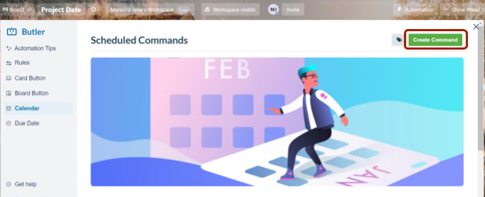 Trello Butler Automation - Create Command in Butler Directory